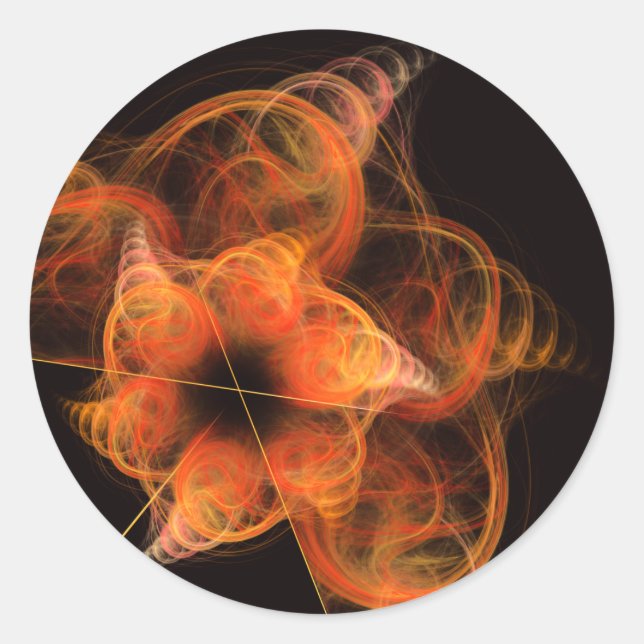 Lightworks Abstract Art Round Sticker (Front)