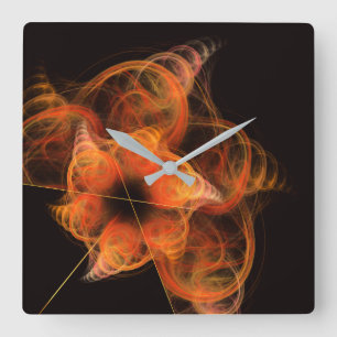 Lightworks Abstract Art Square Wall Clock