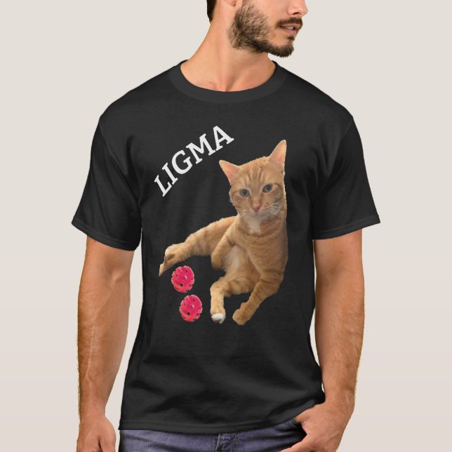 Ligma Joke Cat with toys T-Shirt (Front)
