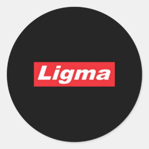 Ligma Red Box Dank Memes Classic Round Sticker