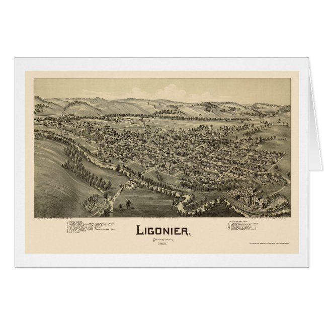 Ligonier, PA Panoramic Map - 1900 (Front Horizontal)