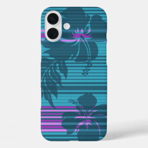 Lihue Hibiscus Stripe Hawaiian iPhone 16 Plus Case