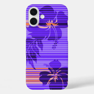 Lihue Hibiscus Stripe Hawaiian iPhone 16 Plus Case