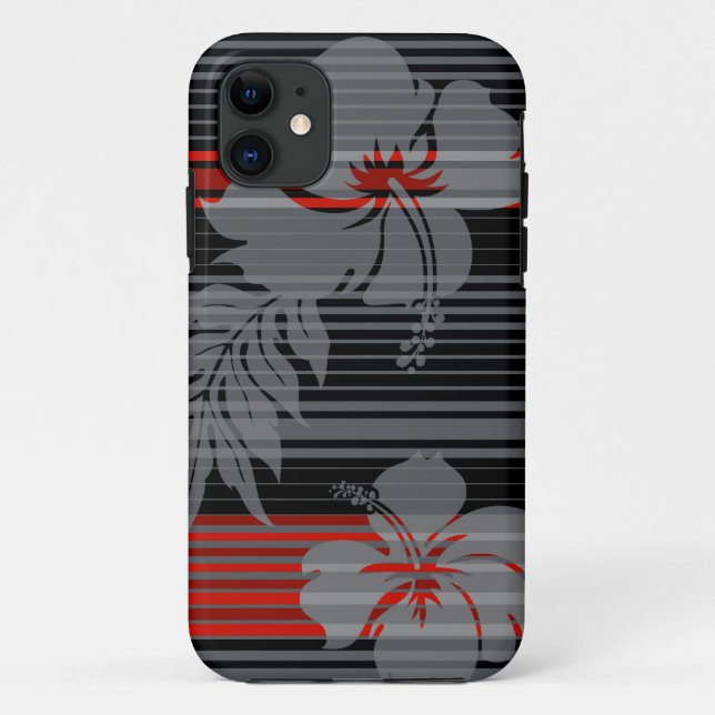 Lihue Hibiscus Stripe Hawaiian iPhone 5Cases Case-Mate iPhone Case (Back)