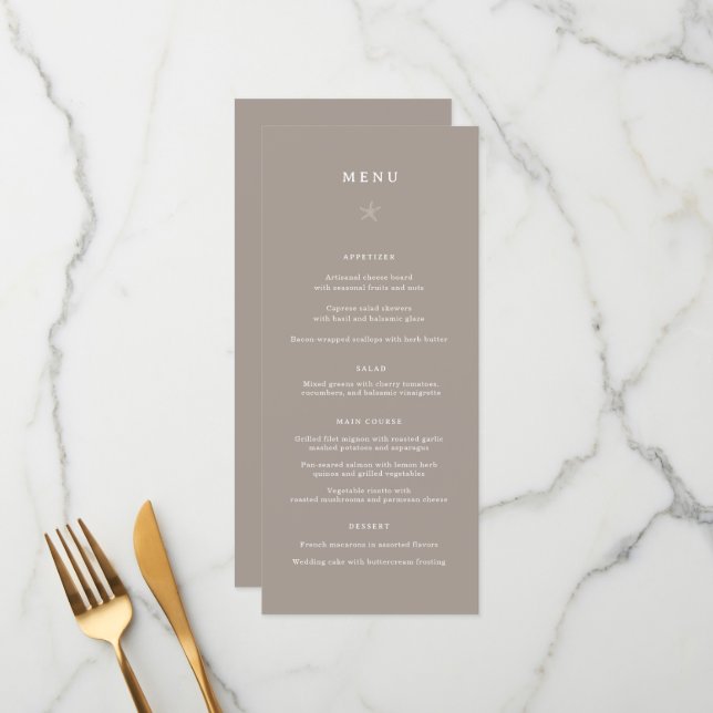 Lihue Wedding Dinner Menu (Front/Back In Situ)
