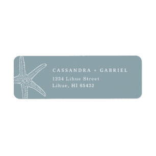Lihue Wedding Starfish Return Label