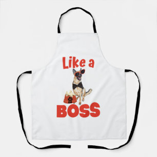 Like A Boss German Shepherd Apron