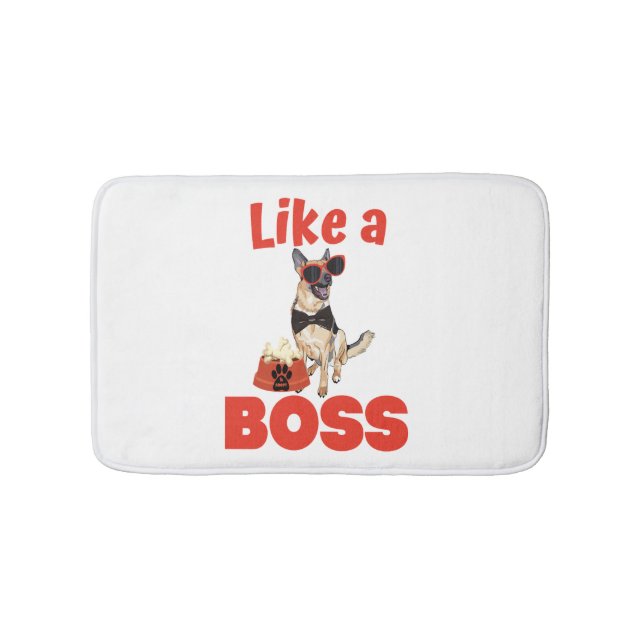 Like A Boss German Shepherd  Bath Mat (Front)