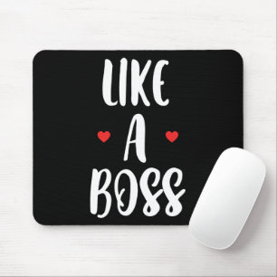 Like A Boss Hearts Mouse Mat