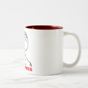 Like a boss meme face Two-Tone coffee mug