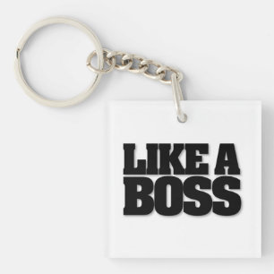 LIKE A BOSS, moustache key ring