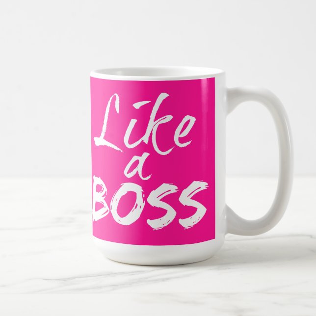 Like a Boss Mug - Pink (Right)