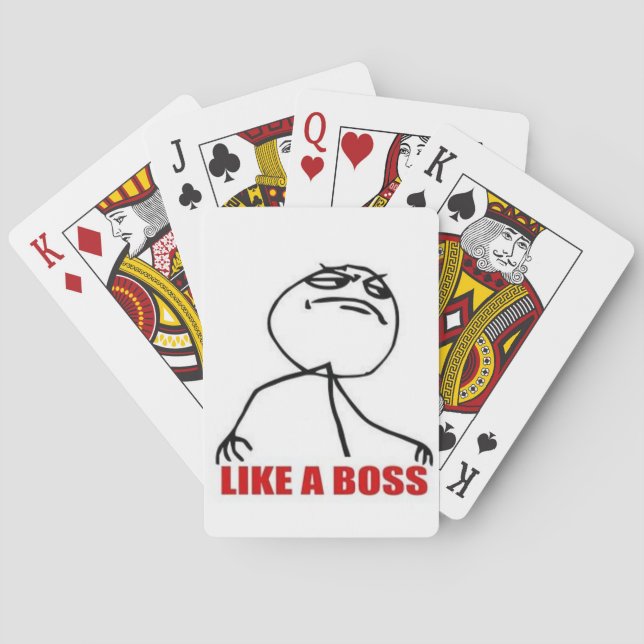 Like A Boss Playing Cards (Back)