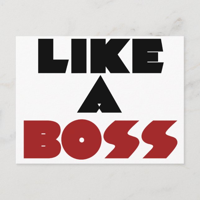 Like a Boss Postcard (Front)