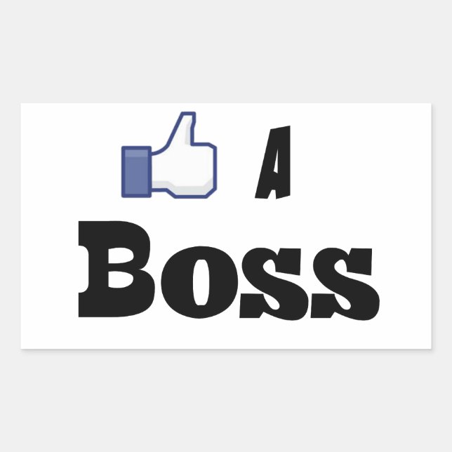 Like A Boss Rectangular Sticker (Front)