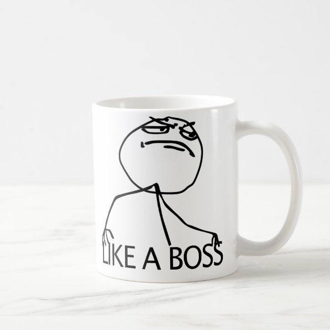 Like a Boss yeah rage comic meme Coffee Mug (Right)