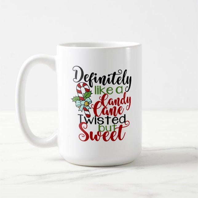Like a candy cane twisted but sweet coffee mug (Left)