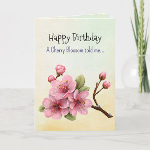 Like a Cherry Blossom Your Birthday Personalities  Card