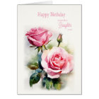 Like a Daughter Birthday Roses Painted Watercolor