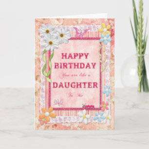 Like a daughter to me, craft birthday card