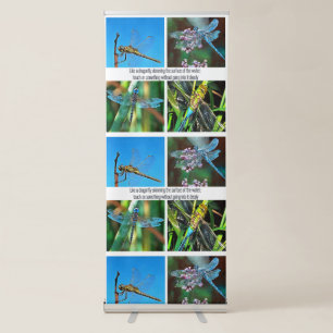 Like A Dragonfly Skimming The Surface Of The Water Retractable Banner