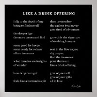 Like A Drink Offering encouragement poem poetry