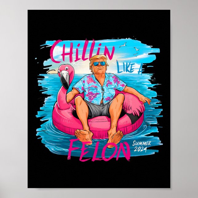 Like A Felon Trump For President 2024 1  Poster (Front)