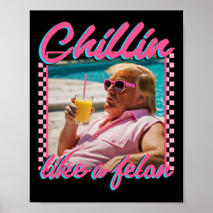 Like A Felon Trump Shirt Republican Funny Trump 20 Poster