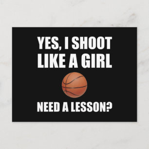 Like A Girl Basketball Postcard
