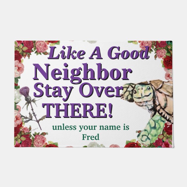 like a good neighbour Door Mat (Front)