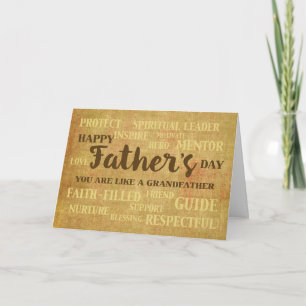 Like a Grandfather Religious Fathers Day Qualities Card