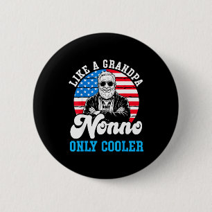 Like a grandpa nonno only cooler american flag 6 cm round badge