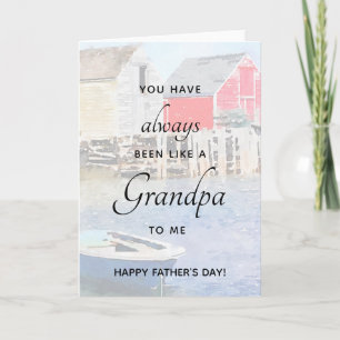 Like a Grandpa to me, Fishing Shacks Father's Day Card