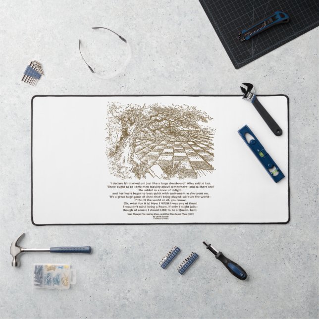 Like A Large Chessboard Game Of Chess Wonderland Desk Mat (Workstation)