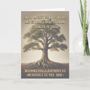 Like a Mighty Oak Birthday Card for Dad