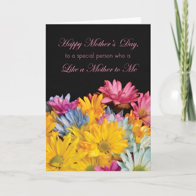 Like a Mother to Me, Mother's Day Gerbera Daisies Card (Front)