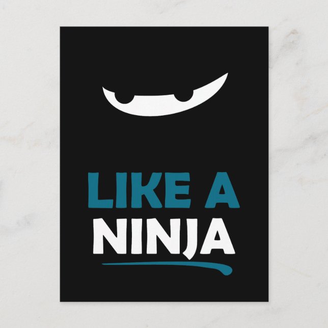 Like A Ninja Postcard (Front)