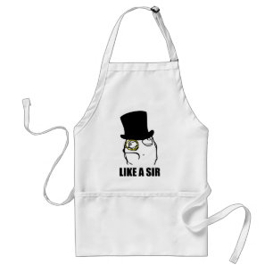Like a Sir Monocle Rage Face Meme Standard Apron