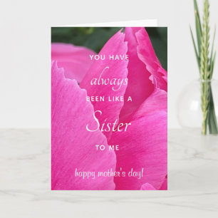 Like a Sister Pink Peony Petals Magnified Card
