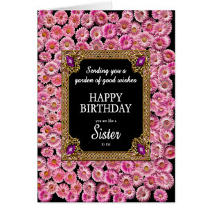 Like a Sister To Me Birthday Pink Daisies