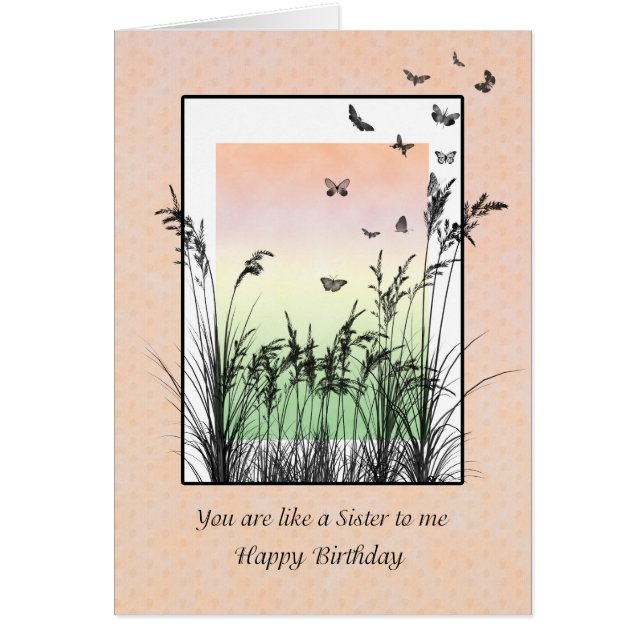 like a Sister to me, birthday with butterflies (Front)