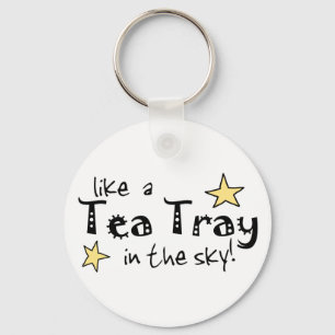 Like a tea Tray in the Sky Key Ring
