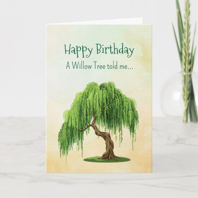 Like a Willow Tree Spirit  Birthday Personalities  Card (Front)