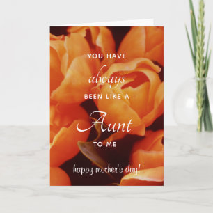 Like an Aunt to me Orange Tulips Mother's Day Card