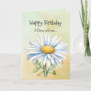 Like an Daisy Your Birthday Personalities  Card