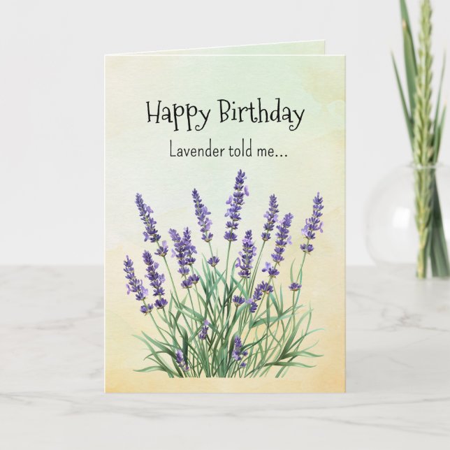 Like an Lavender Your Birthday Personalities  Card (Front)