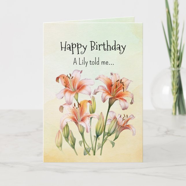 Like an Lily Your Birthday Personalities  Card (Front)