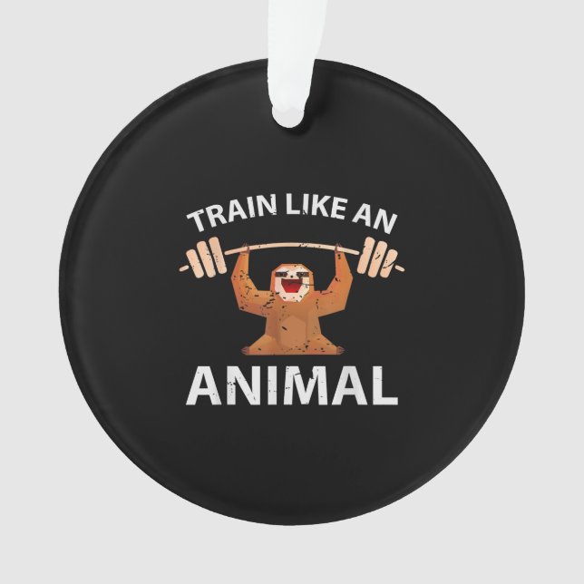Like An Sloth Fitness Weightlifting Gift T-Shirt. Ornament (Front)