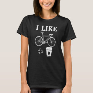 Like Bikes And Coffee Bicycle Cycle Cycling Graph T-Shirt