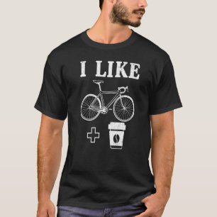 Like Bikes And Coffee Bicycle Cycle Cycling Graph T-Shirt